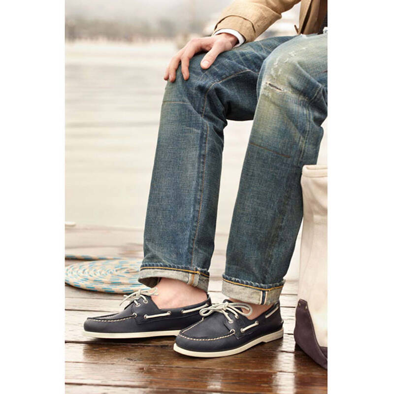 sperry top-sider/斯佩里 新品 男士皮质帆船鞋 商务休闲男鞋 黑色2号