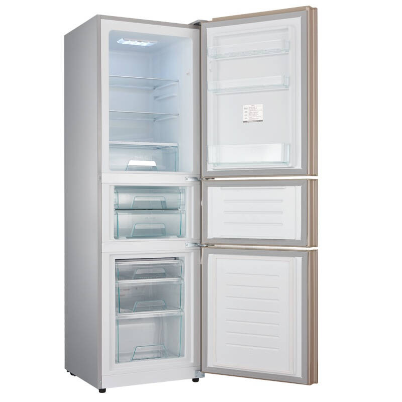 美的(midea)bcd-223tgsm 223升三开门冰箱 (菱悦金)