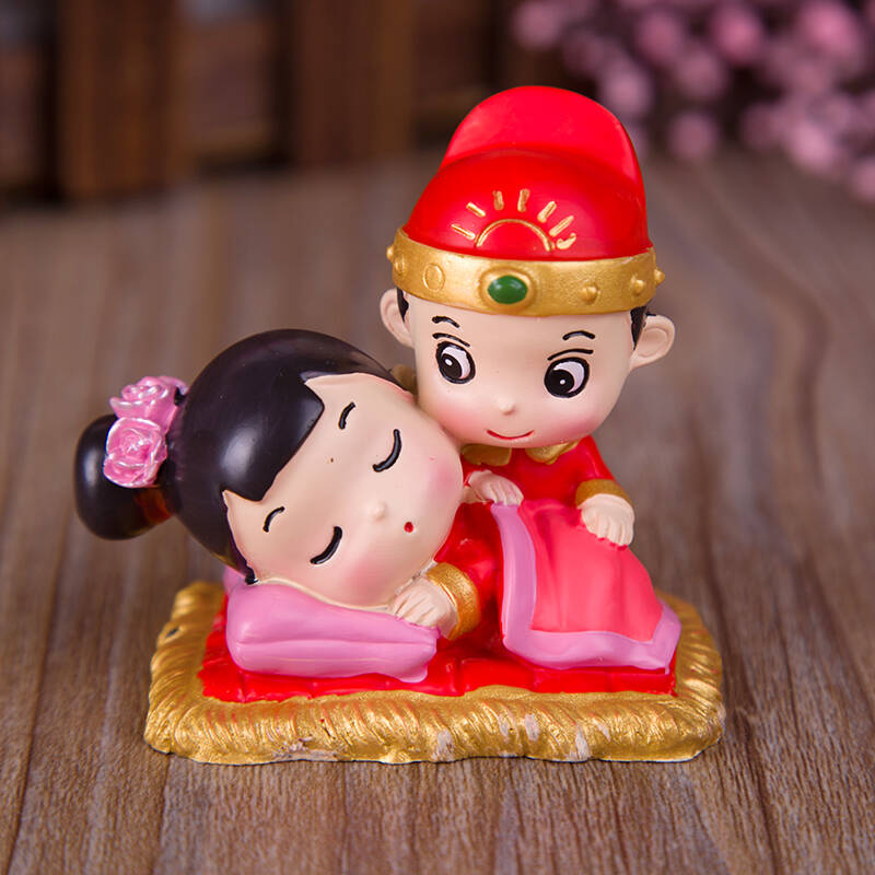 上善若水 结婚礼物婚庆娃娃摆件创意生日礼品送女友结婚纪念日0049