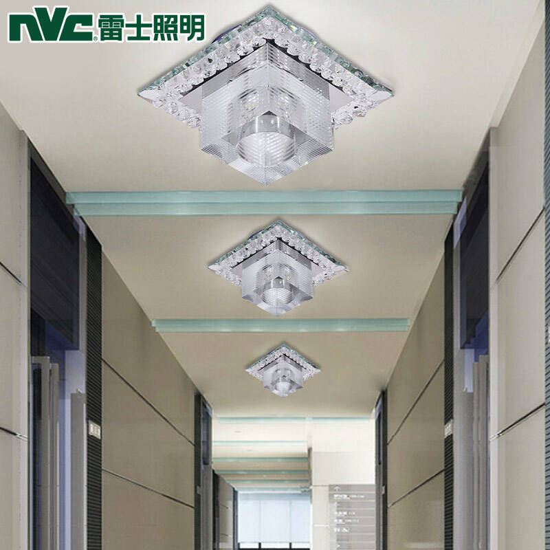 正品雷士照明带led变光水晶玄关灯 新款吸顶过道灯 nvx2042-1 nvx2042