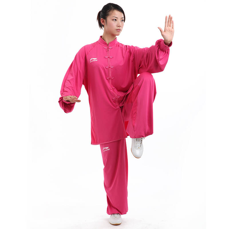 李宁太极服装练功服太极拳武术表演服晨练服牛奶丝春夏男女款高档
