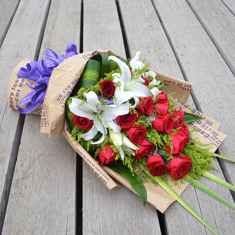 花宿名家情人节鲜花速递 生日鲜花 香水百合花束鲜花快递 北京广州