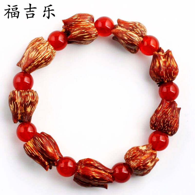 福吉乐 滴血莲花手串 滴血莲花菩提子原籽手串手链佛珠 12mm*18mm滴血