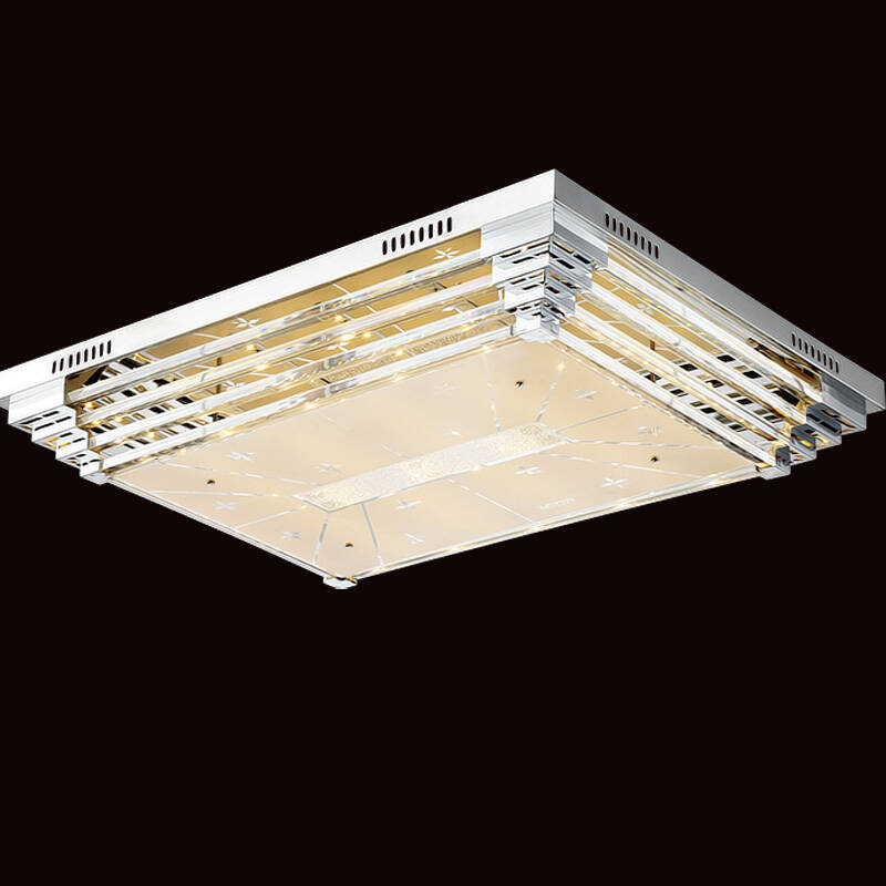 奥朵灯饰 现代简约led水晶吸顶灯 长方形客厅灯 餐厅灯具照明 10703