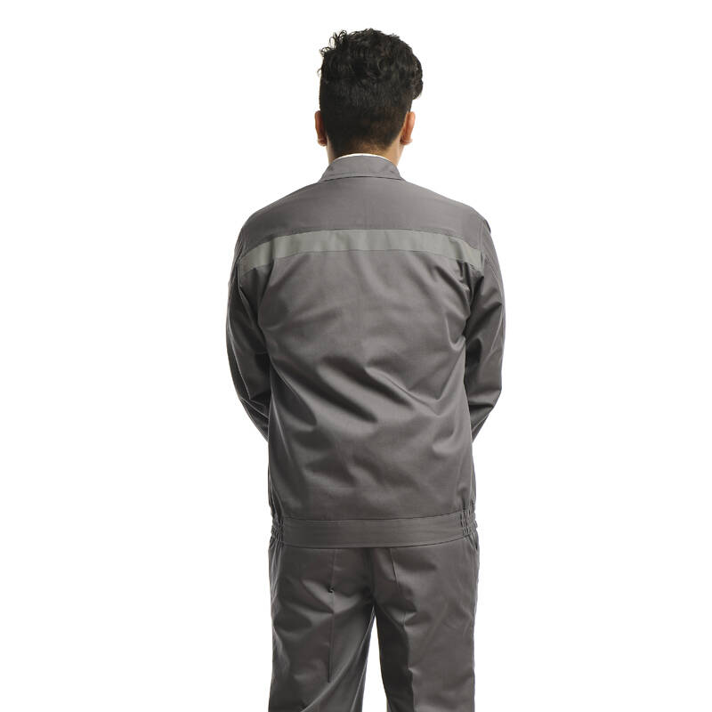 工作服车间工人工服加厚男女春秋服电焊汽修工程劳保服 中灰长袖套装