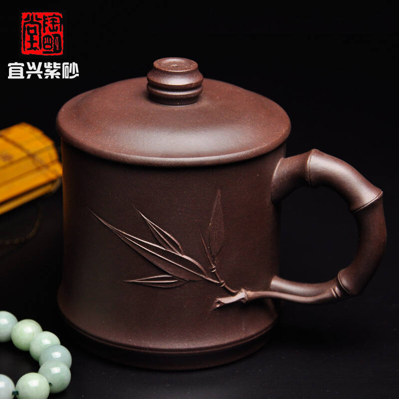 陶明堂 宜兴紫砂杯 手工竹节杯 茶杯茶具定制刻字