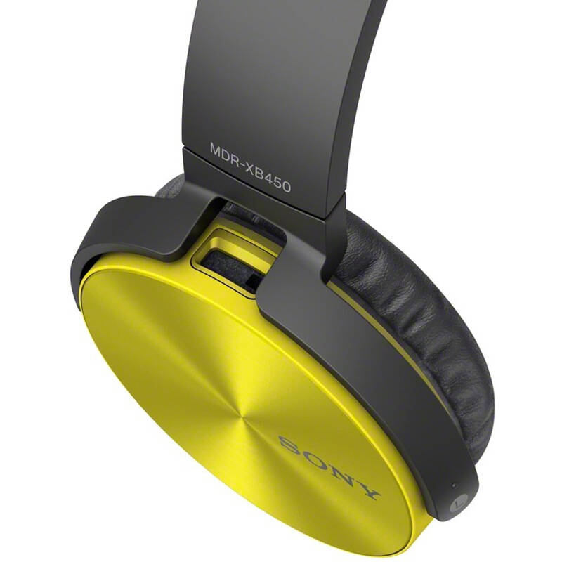 索尼(sony)mdr-xb450ap 重低音 立体声耳机 黄色