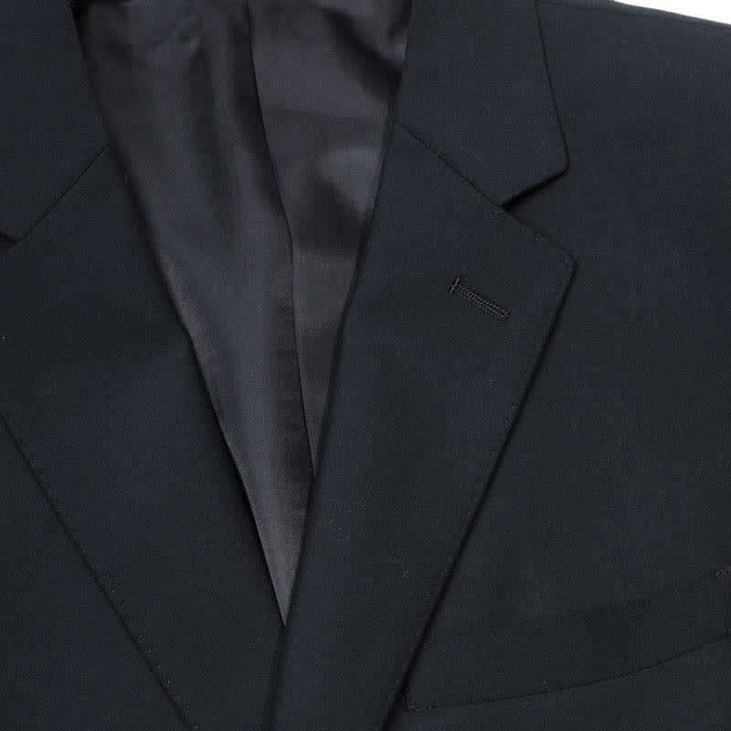美尔雅(mailyard)男士西服套装(西服 西裤)净面两扣不开叉 羊毛深色