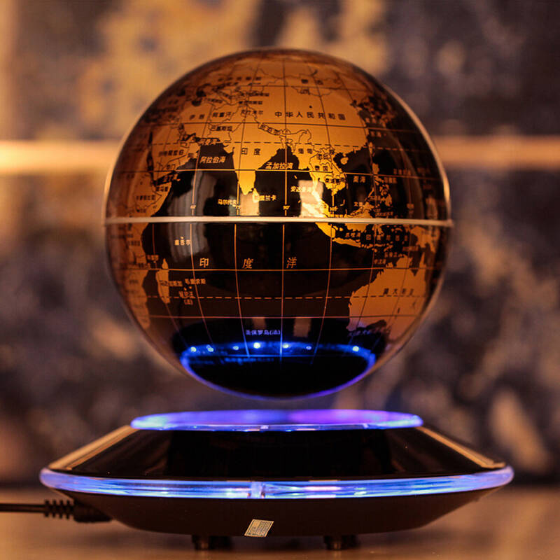 高档发光自转6寸磁悬浮地球仪创意礼品商务摆件办公室