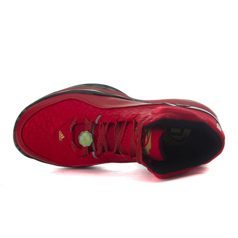 阿迪达斯男鞋篮球鞋运动鞋rose高帮adidas c77851抢 c77851 浅猩红 金