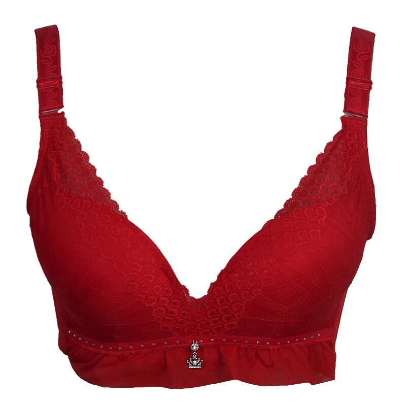 调整型胸罩女士加垫聚拢文胸 收副乳女式内衣zlfz802 黑色 75b/34b