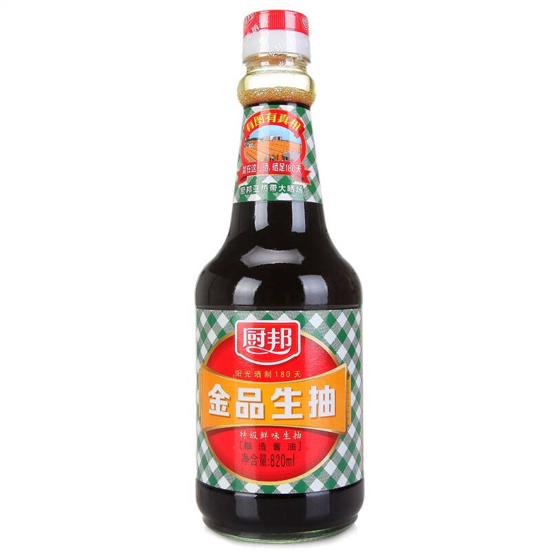 厨邦酱油金品生抽特级酿造180天炒菜调味品820ml