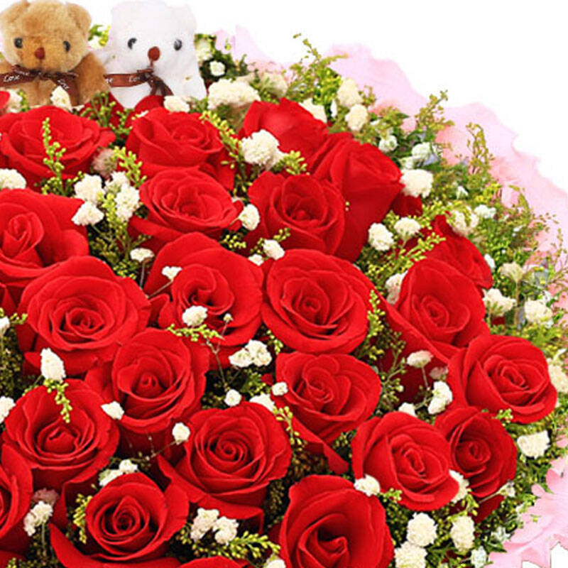 中礼鲜花速递全国 宁波同城配送 送爱人33枝红玫瑰花
