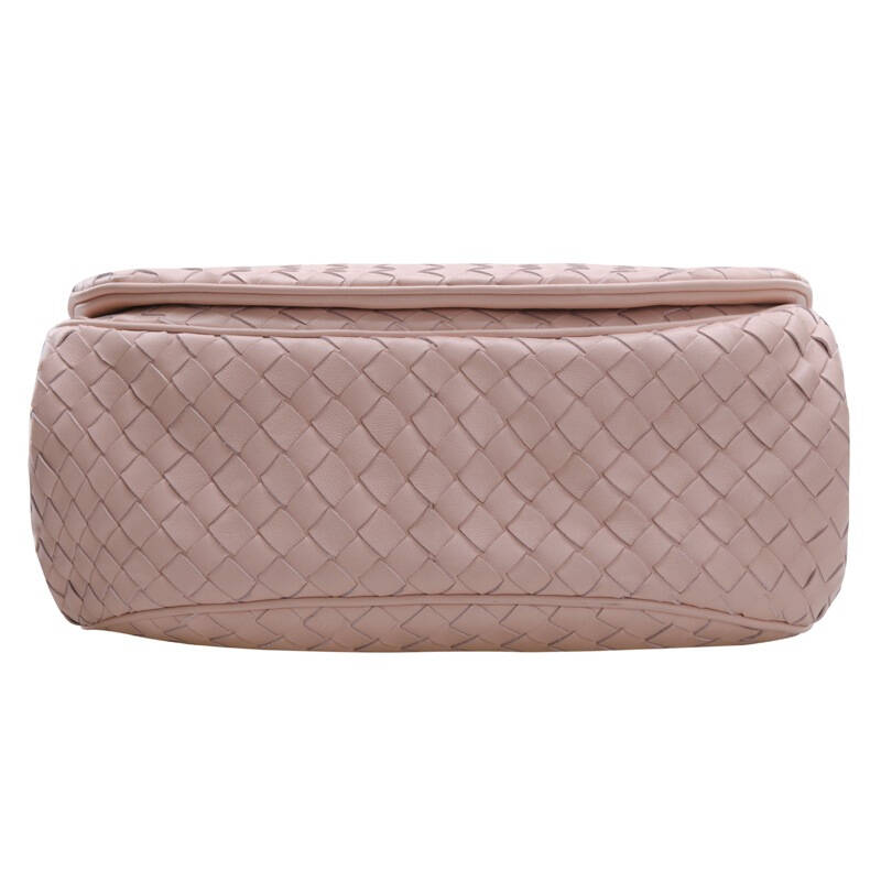 bottega veneta bv宝缇嘉 女士裸粉色羊皮编制单肩斜挎包 245342 v