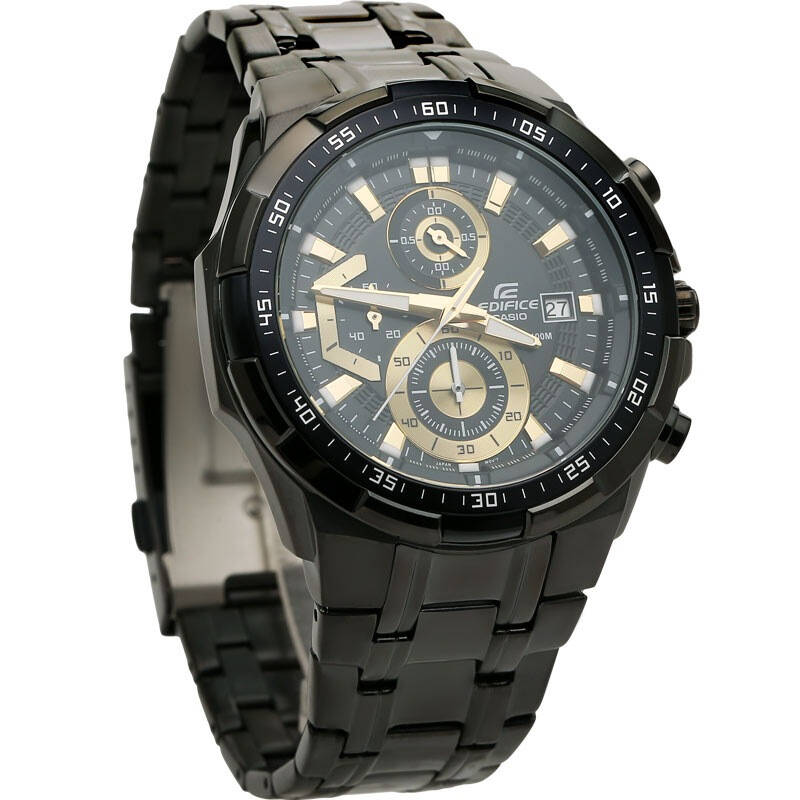 卡西欧 (casio) 手表 edifice系列 防水三眼运动石英男表 efr-539bk