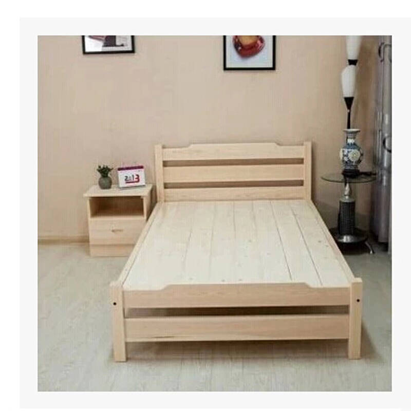 意美特家居 实木床双人单人床1.8大床1.5松木床1米松木家具1.