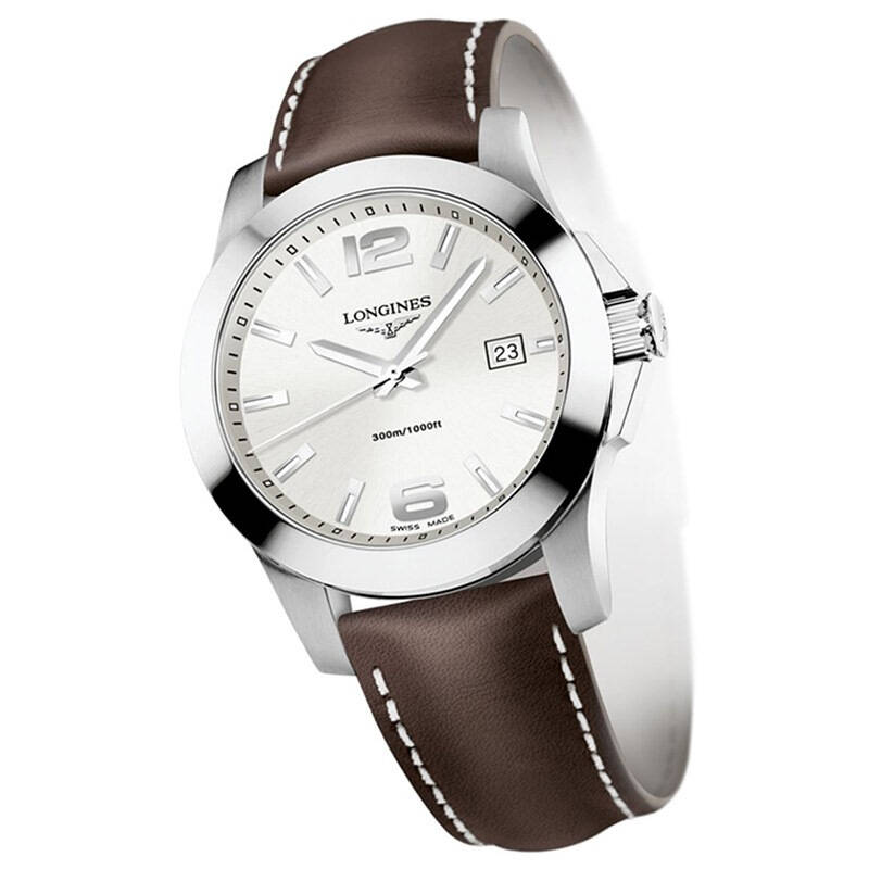 浪琴(longines)手表 康卡斯系列石英皮带男表l3.659.
