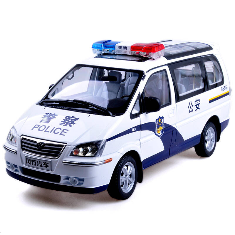 壹号站台|原厂1:18 东风风行菱智警车模型 mpv 商务车