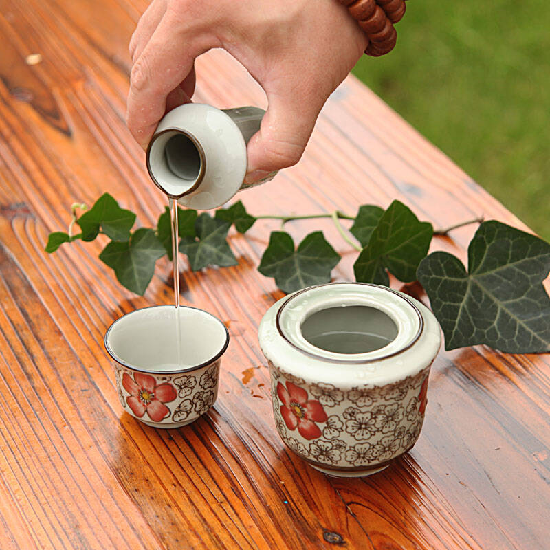 屋里屋外(woliwowa)景德镇陶瓷单杯温酒壶烫酒壶酒具套装暖酒用具二两