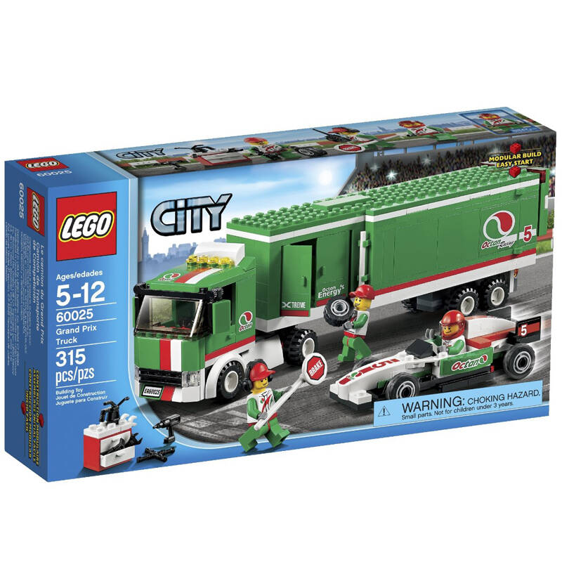 lego乐高积木玩具 城市city 汽车大奖赛用卡车 l60025