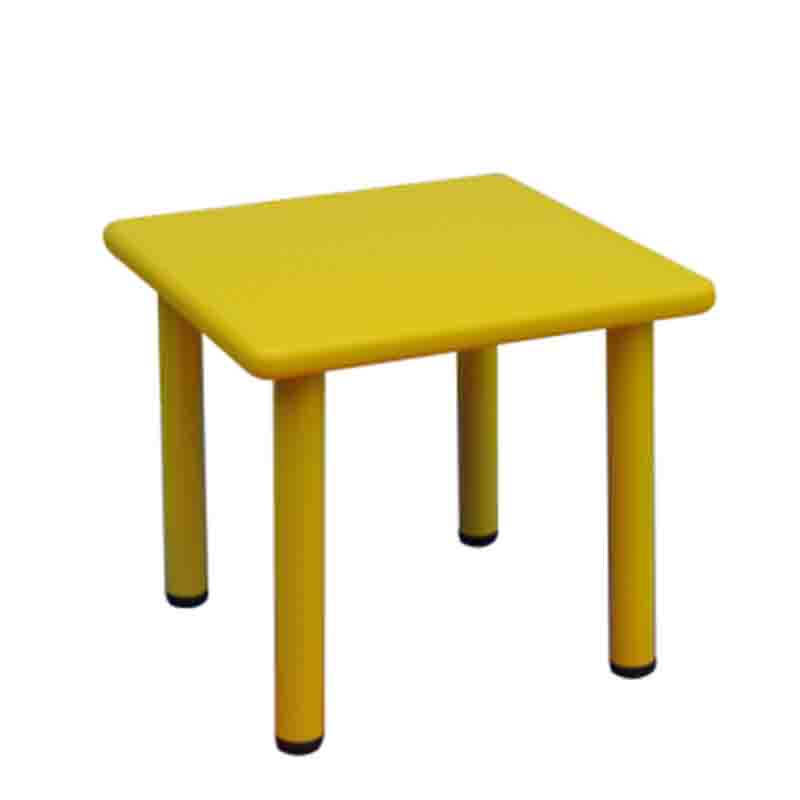 长方形桌方形桌幼儿园椅幼儿椅靠背椅子幼儿园桌椅 桌子-正方形黄色
