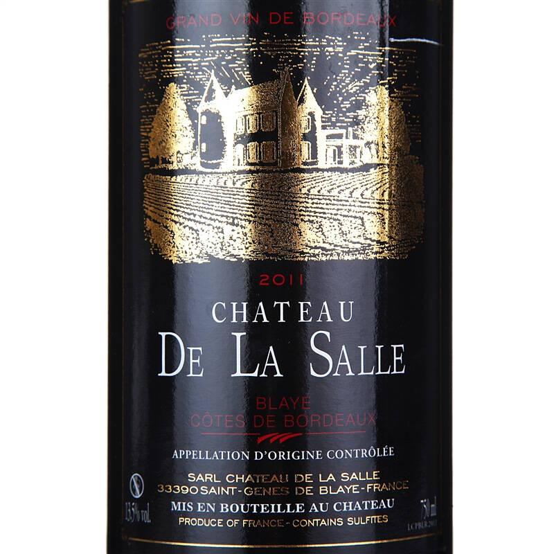 法国 波尔多aoc 萨尔城堡 精选干红葡萄酒 750ml(chateau de la salle