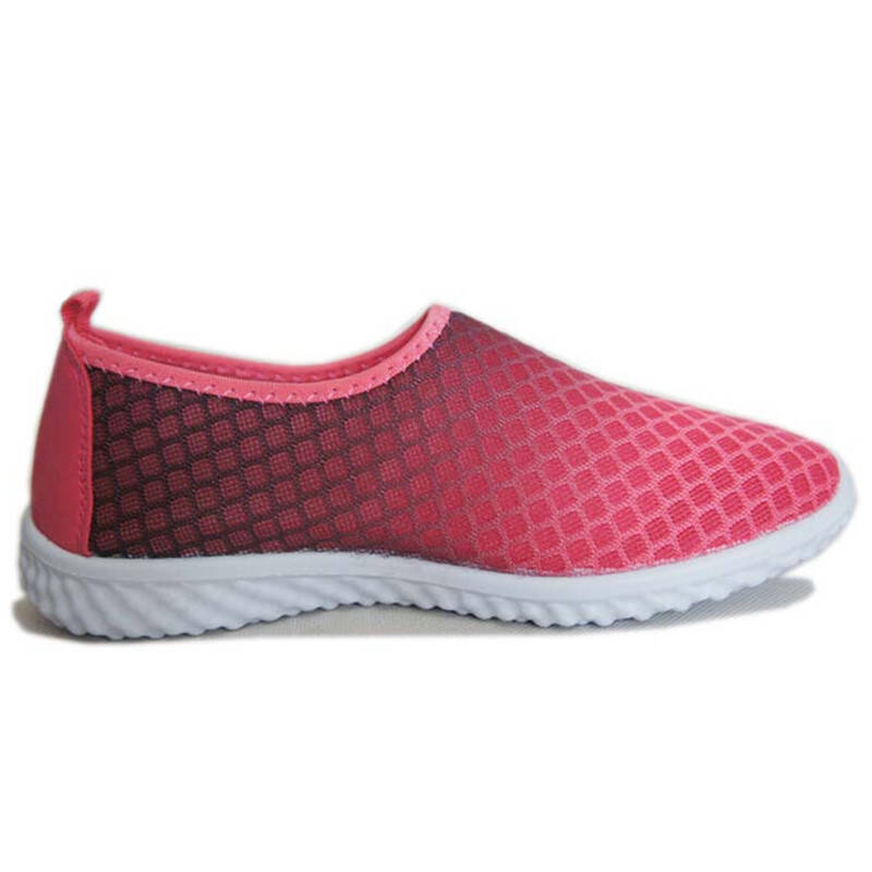 冬季时尚超轻软底一脚蹬懒人鞋轻便透气低帮网面运动鞋女b5200 粉红色