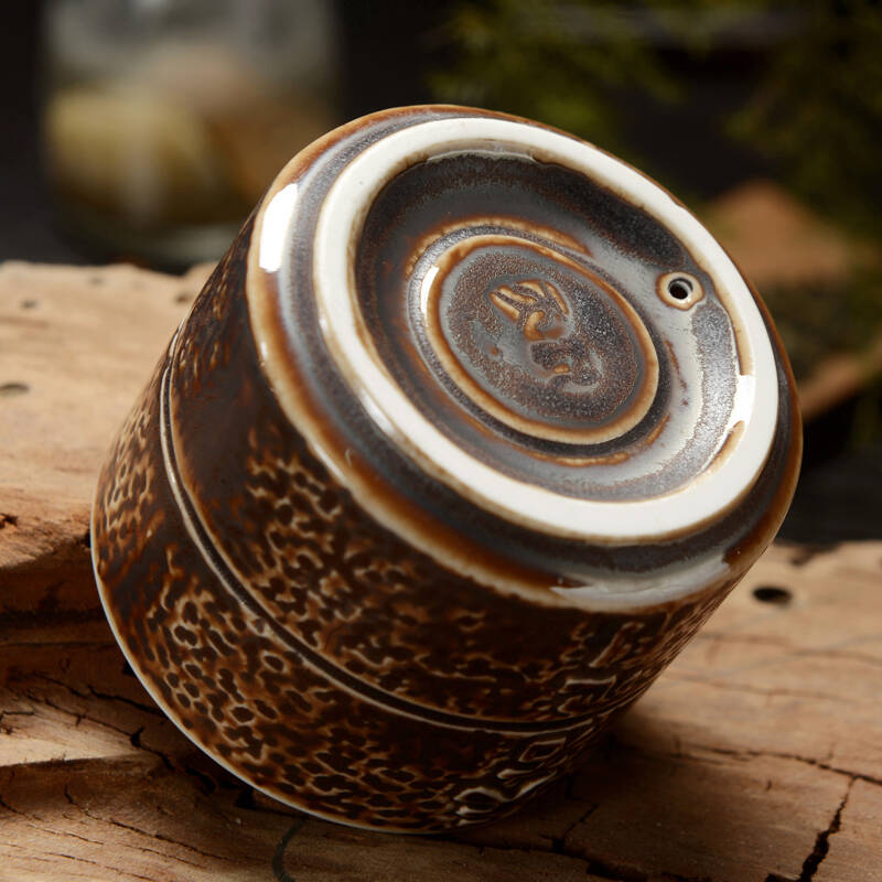 辉跃茶具 冰裂杯子汝窑青瓷陶瓷杯 瓷器茶叶杯定窑泡茶杯雪花釉功夫