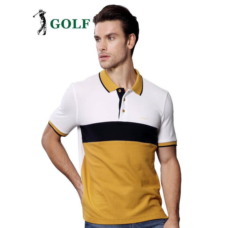 高尔夫golf男装短袖polo衫t恤 白色 xxl