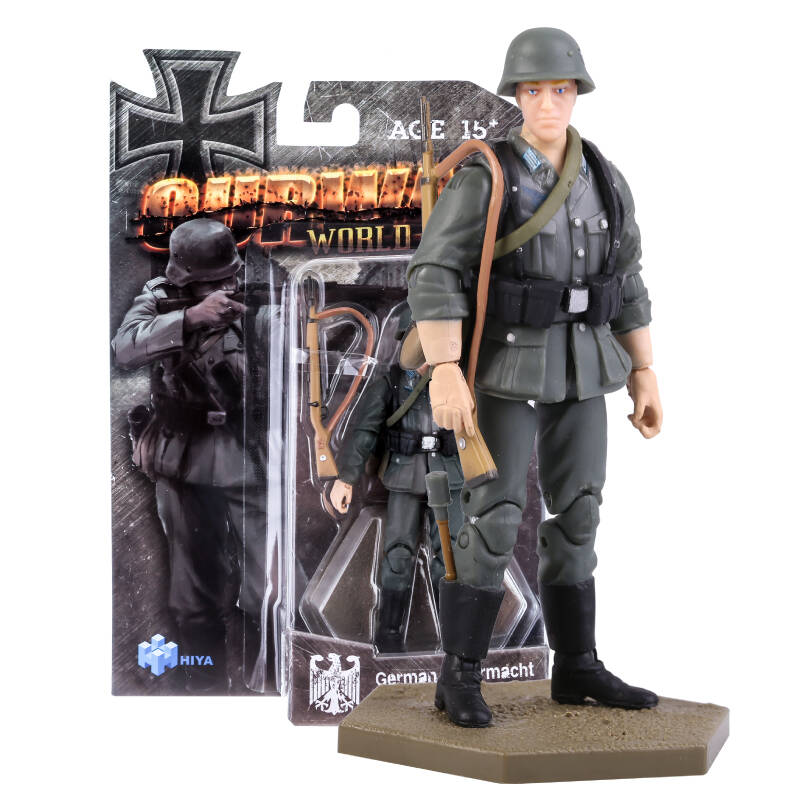 海雅ourwar 二战东线德军国防军 步兵b 1:18人偶玩具兵人模型