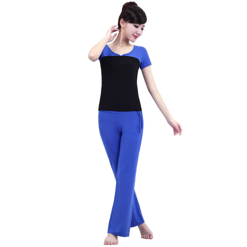 伊朵莲2015新款瑜伽服春夏女短袖 健身瑜珈服 显瘦愈加服套装5302