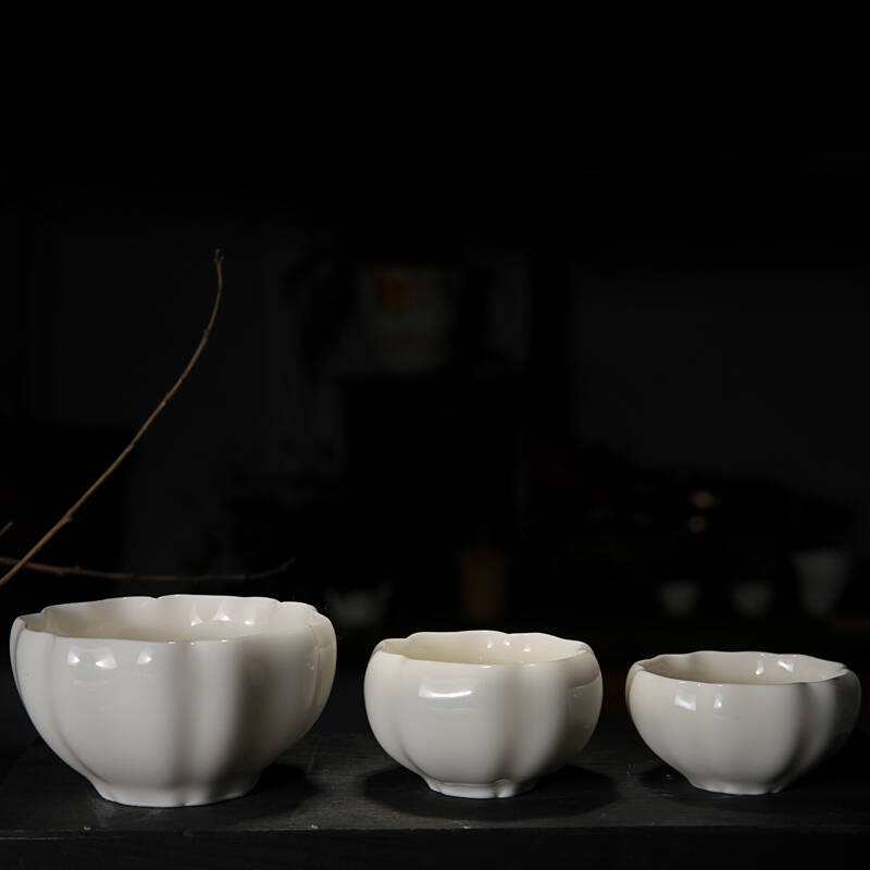 圣炎中国德化白瓷茶杯/品茗杯茶具茶杯功夫杯子陶瓷小