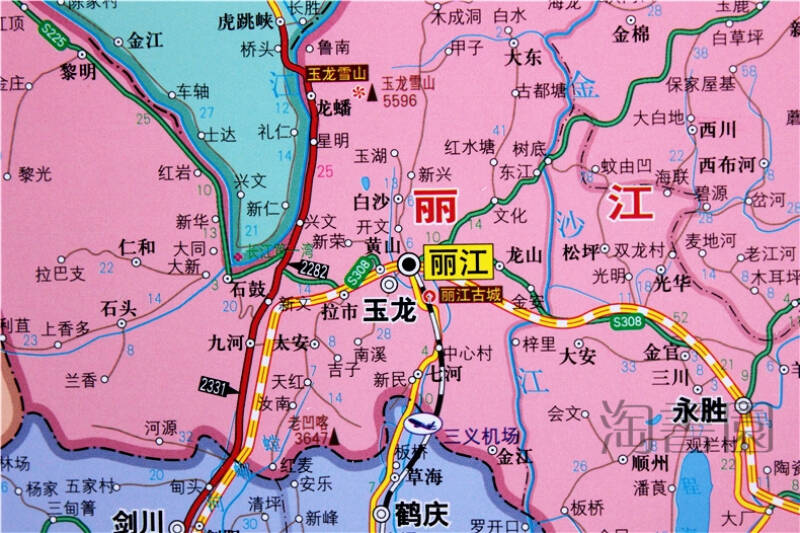 2015新云南省地图挂图 云南省政区图 高清彩印1.4米*1
