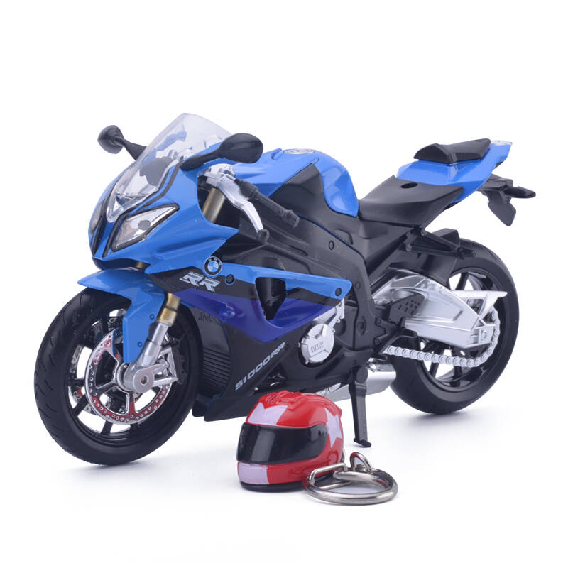 宝马s1000rr蓝色,宝马s1000rr黑色 宝马s1000rr战斧超级摩托车儿童玩具合金仿真模型汽车
