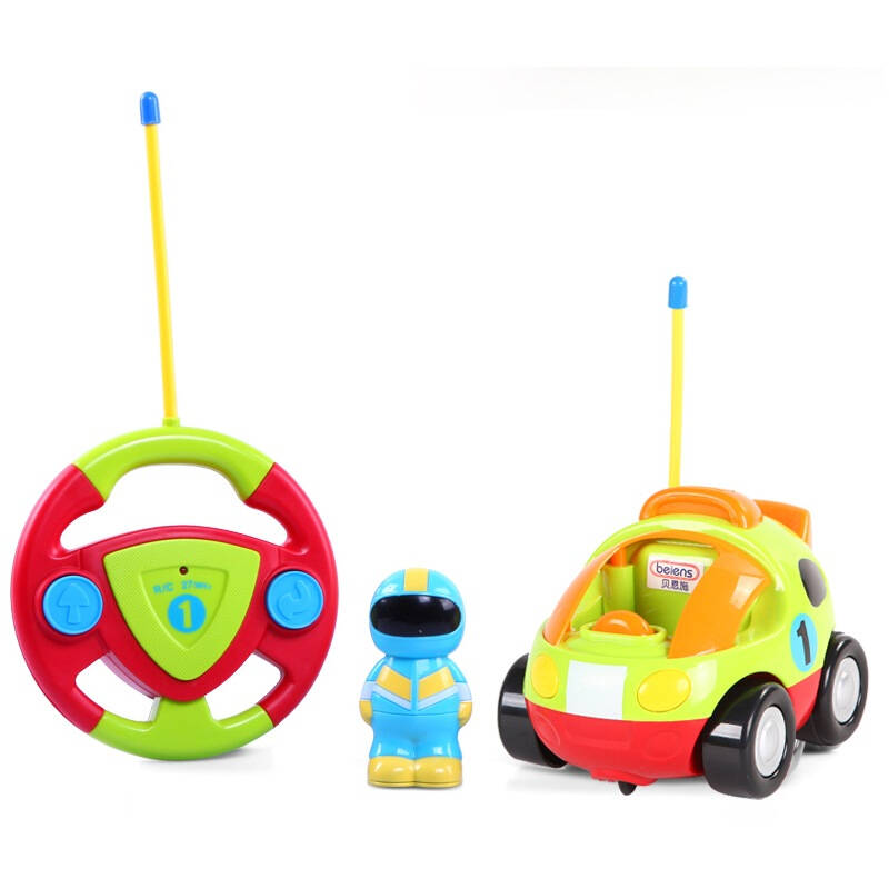 贝恩施 遥控卡通车遥控车赛车 儿童玩具车遥控汽车 6601卡通版