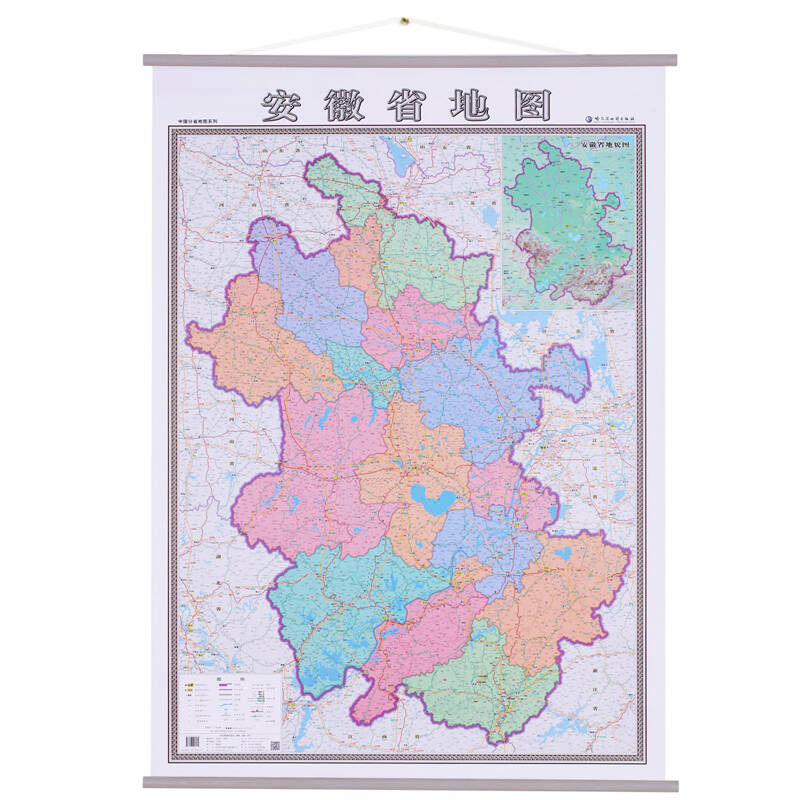 安徽省地图挂图 竖版 1米*1.4米 中国分省系列挂图图片