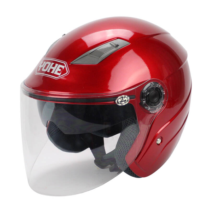 yohe永恒头盔 yh-837 摩托车头盔 电动车安全帽 男女士 双镜片 防紫外