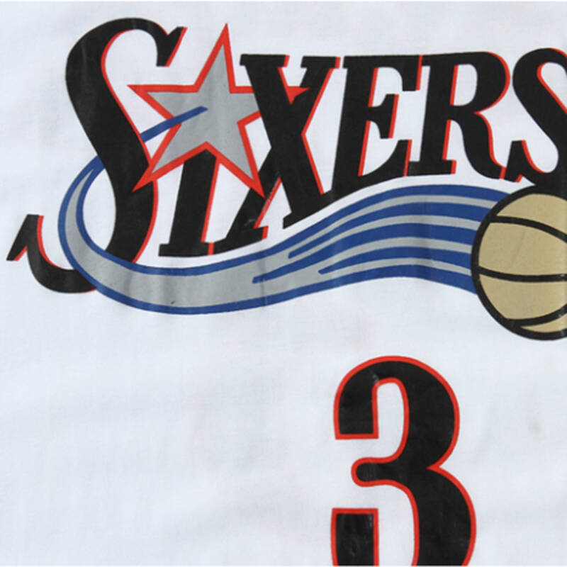 b·morfel 2015新款夏装nba全明星费城76人队 ai艾弗森t恤短袖3号篮球
