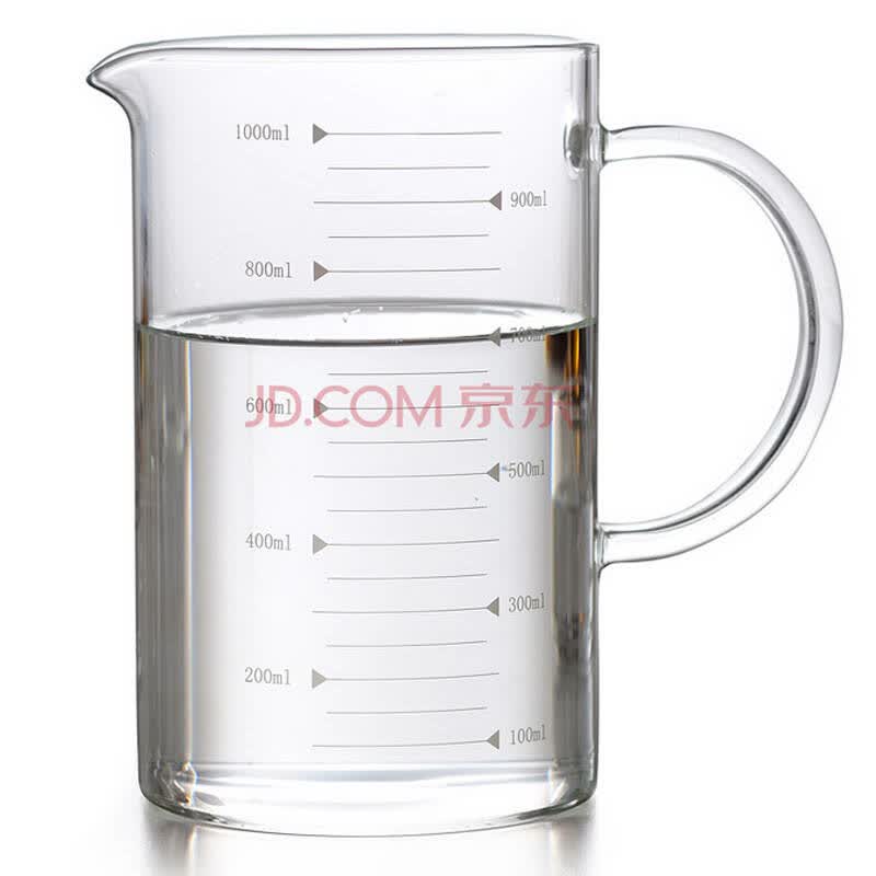 朴原良品 耐热玻璃量杯带刻度微波炉牛奶杯量水杯 量杯500ml