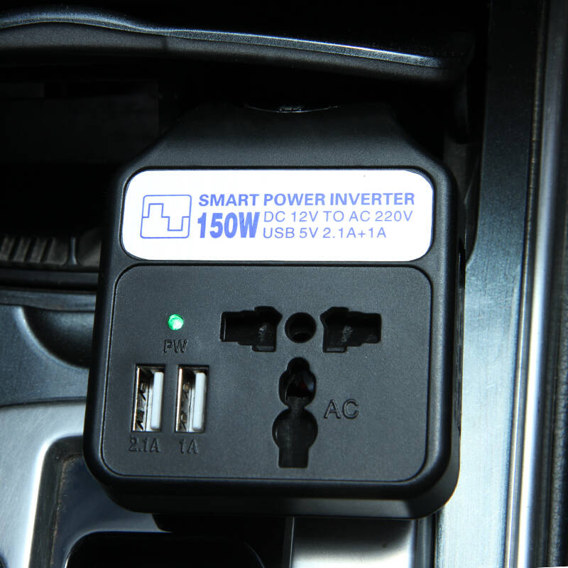 usb车载充电器电源12v/24v转220v电源转换器 12v-150w