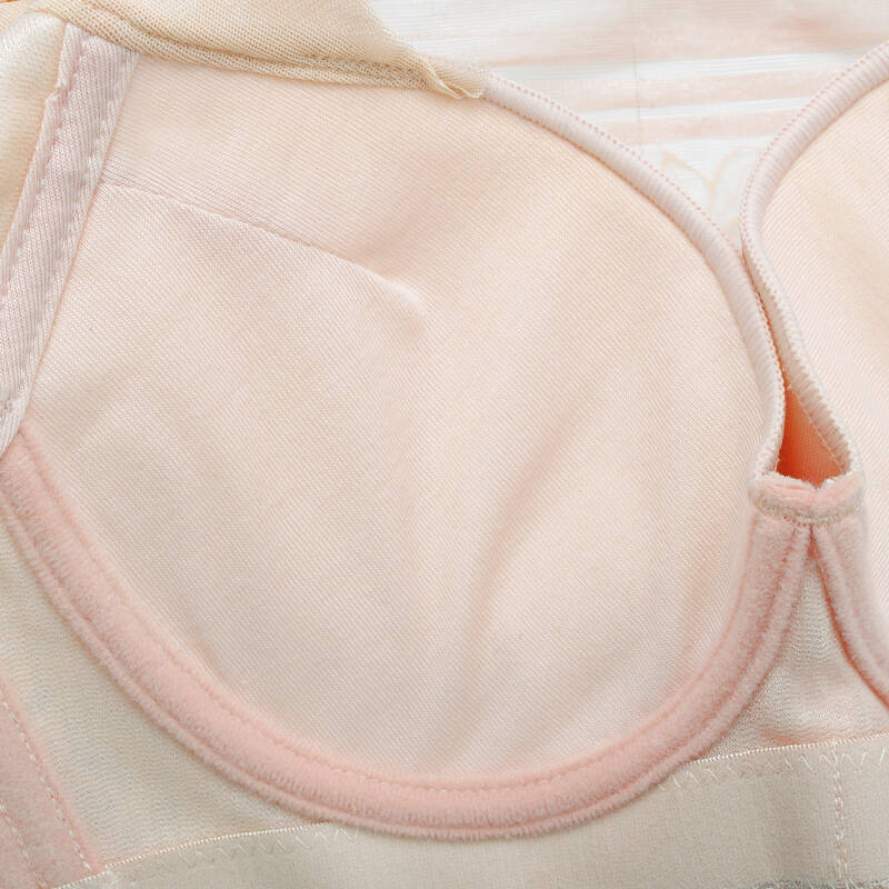 美背性感蕾丝背心式抹胸防走光内衣聚拢侧收调整型文胸1360 草绿色