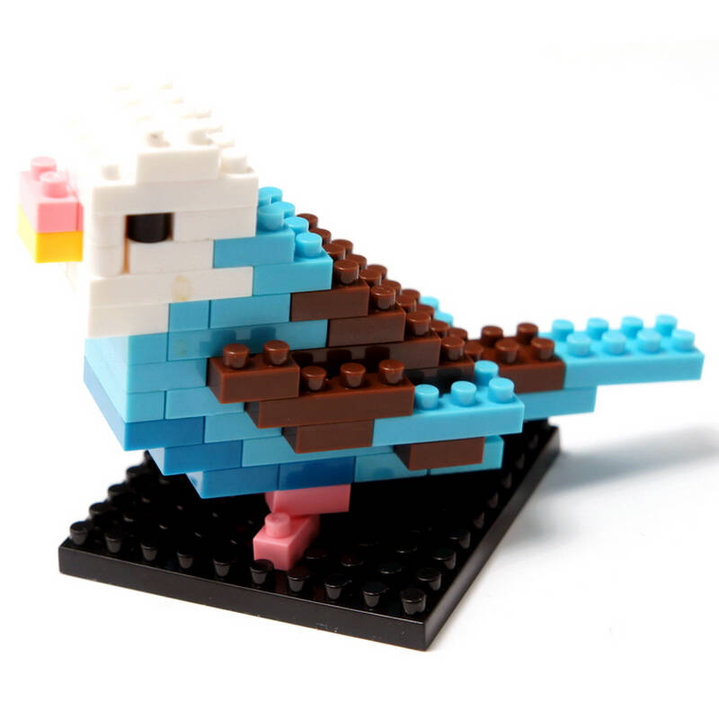 nanoblock 白蓝虎皮鹦鹉 nbc_016 现货 日本河田纳米拼装积木 益智