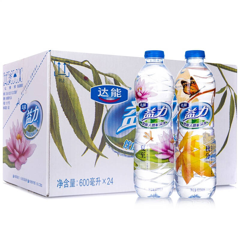 达能益力 矿泉水 600ml*24瓶 整箱 京东自营