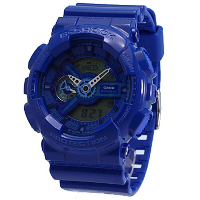 卡西欧(casio)手表 g-shock系列春夏明快蓝运动男表ga-110bc-2a