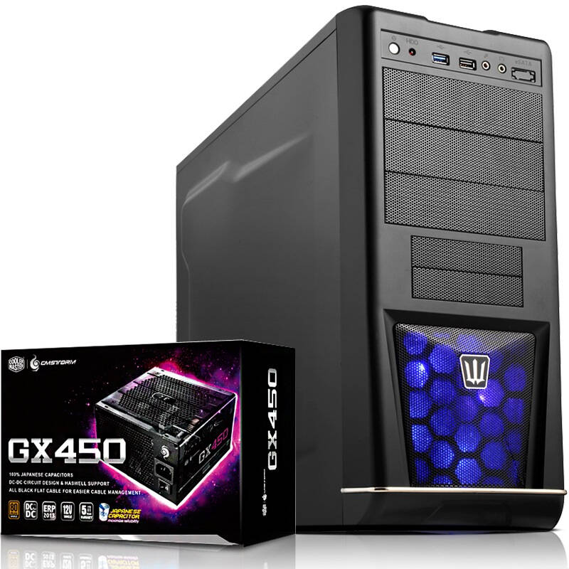 酷冷至尊(coolermaster)毁灭者u3升级版机箱搭配gx450电源套包 自营