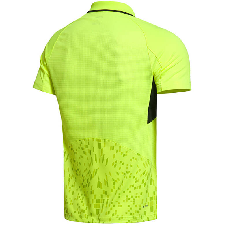 李宁(lining)羽毛球服 男女款羽毛球运动服套装 085-男士绿色-上衣 l