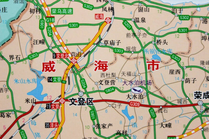 4米x1米 防水覆膜 政区交通铁路高速 旅游景点 商务办公室