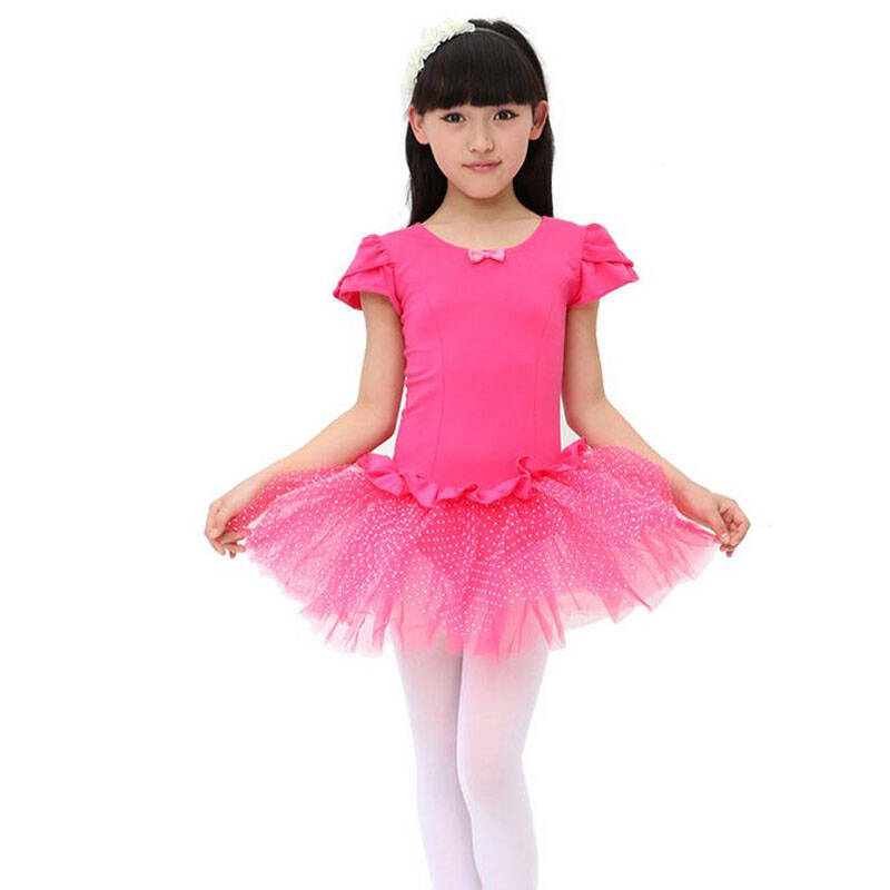 韩版修身 简约 儿童舞蹈服女童舞蹈裙幼儿芭蕾舞裙舞蹈服装夏儿童舞蹈