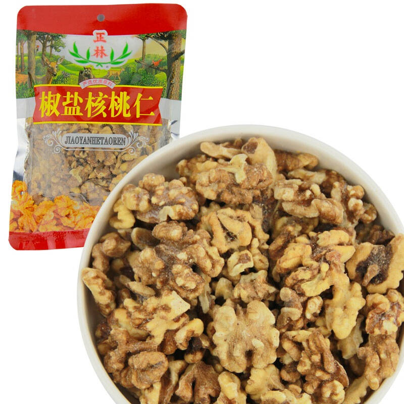 正林 坚果炒货 椒盐核桃仁150g 京东自营