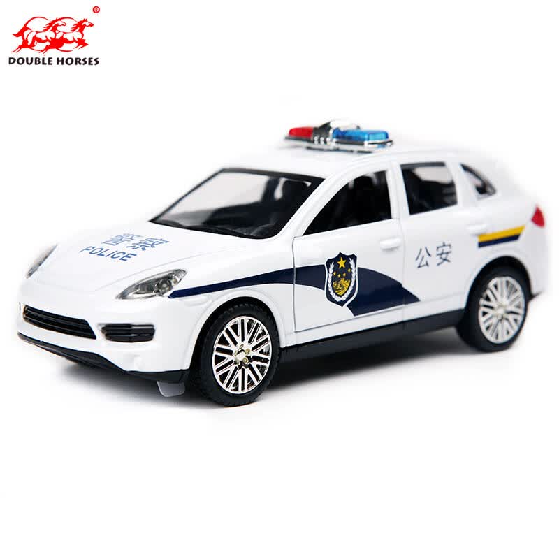 合金车模型 多款兰博基尼法拉利警车儿童玩具车声音灯光回力汽车 宝马